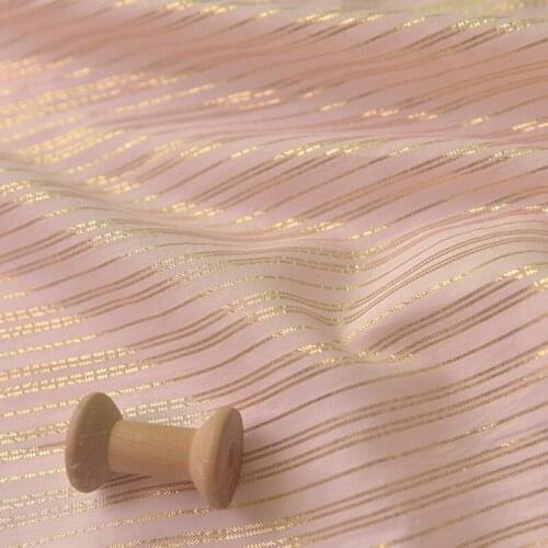 Yellow Bronzing Bar Cotton Fabric Shirts, Tops, Dresses, Clothes, Curtains, Tablecloths, Handmade Fabrics