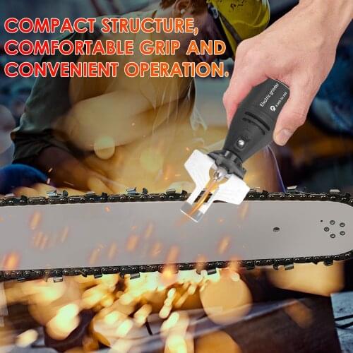 Chainsaw Sharpener Chain Grinder Electric Saw Electric Grinding Tool Sharpener Set with Grinding Head + Angle Guide + Tungsten