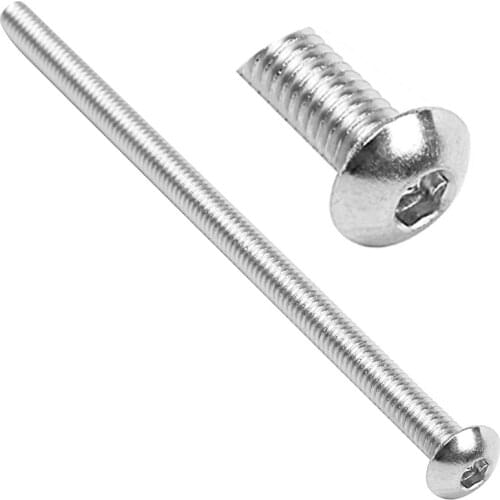 Stainless Steel Button Head Screw, Hex Socket Bolts Type:M4 / 4mm Bolt size:M4 x 75mm Your pack quantity:10