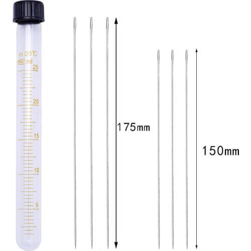 MIUSIE 6Pcs 175mm 150mm Large Eye Sewing Needles Stainless Steel Hand Sewing Needle Knitting Yarn Handmade Darning Tools