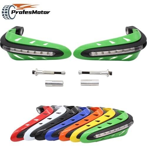 1Pair Motorcycle Handlebar Hand Protector with LED Light Handguards LED Hand Guard Universal Hand Guards Motor accessories Atv