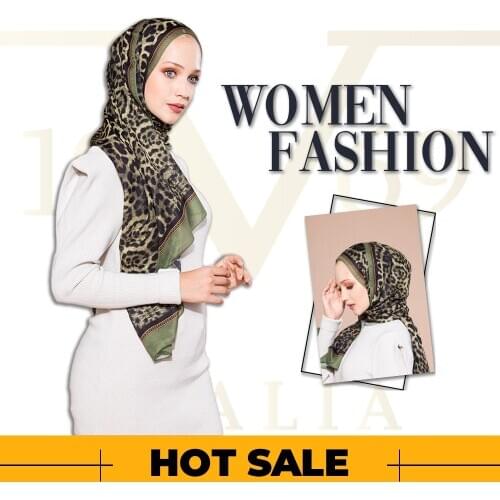 2020 Hot Sale Women 90x200 cm Green Pavia Shawl Silky Scarf Muslim Hijab Wrap Female Neck Warm Headband Face Mask Lady