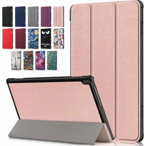 3 Folding Coque for Lenovo Tab M10 TB-X605F 2018 Case Cartoon Magnetic Stand Shockproof Cover for Lenovo M10 X605F 10.1 Cover