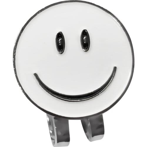 3xWhite Face Golf Ball Marker with Magnetic Hat Clip Golf Accessories