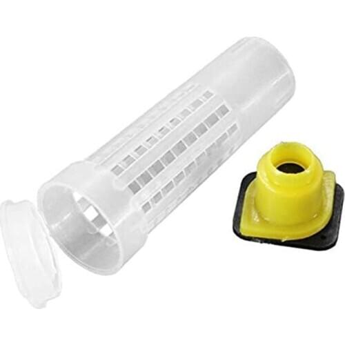 50PCS Bee Queen Cages Catcher Plastic Protective Cover Cage Cell Box Cup Rearing Bees King Beekeeping Equipment kit