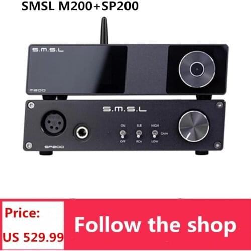 SMSL M200 + SMSL SP200 AK4497EQ DAC Bluetooth 5.0 Decoder Support 32Bit/768KHz DSD512 With Remote Control