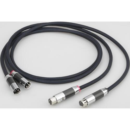 Audiocrast A10 Silver Plated XLR Balanced High End Audio Interconnect Cables Balanced XLR Audio Cable Carbon fiber XLR plug