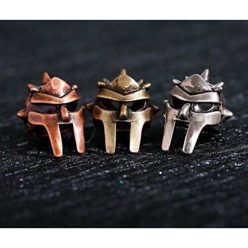 1 Piece Personal Brass Spartan Roman Helmet Bead Handmade Keychain Pendant For Handmade DIY Bracelet Making Parts