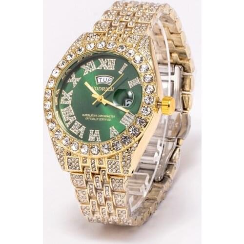 2021 Top Luxury Vodrich Brand Watch Gold Clock Waterproof Rolej Quartz Wristwatch for Men Luxury Diamond Designer Watches