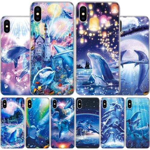 Sea Animal Cute Dolphin Cover Phone Case For Apple iphone 11 12 Pro XR X XS Max 7 8 6 6S Plus + 7G 6G 5 SE 2020 Coque Popular
