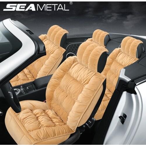 Car Seat Cover Universal Plush Seat Covers Protector Automobiles Seat Cushion Warm Carpet Mat Winter Seat-cover Auto Accessories