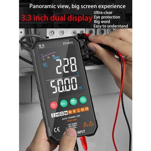 Digital Multimeter Smart Tester RMS DC NCV Transistor capacitor temperature digital Voltmeter multimetro electrical instruments
