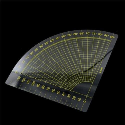 DIY Sewing Tools Quilting Patchwork Scrapbook 16x16cm Tailor Circle Fan Foot Seam Ruler 1PC