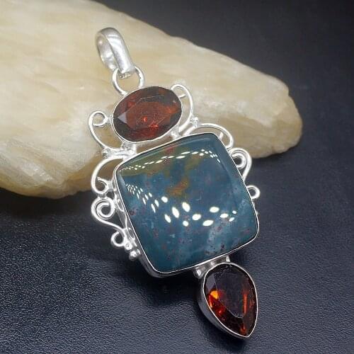 Gemstonefactory Jewelry Big Promotion 925 Silver Sea Sediment Charms Honey Topaz Women Ladies Mom Gifts Necklace Pendant 0381