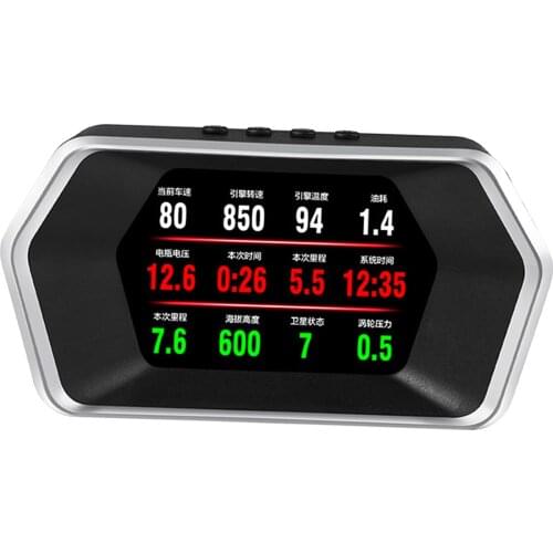HUD Head Up Display OBD2 Speedometer Alarm Speed Mileage Tools Smart Screen Display Car Windshield Projector Speedometer