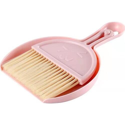 Mini Dustpan and Brush Set, Multi-Functional Cleaning Tool with Hand Broom Brush, Plastic Dust Pan for Desktop Keyboard, Car