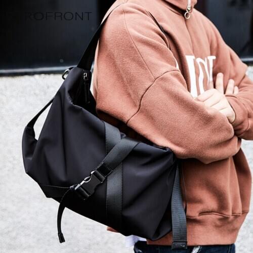 Mens chest bag messenger bag large capacity single shoulder bag Oxford light sports bag waterproof