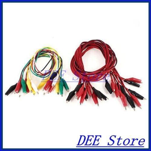 Clip Lead Test Set 15 Piece Alligator Clips Colors Wire Crimped Tester Repair