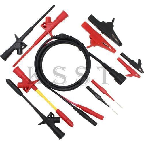 B004 11pcs/set BNC Electronic Specialties Test Lead kit Automotive Test Probe Kit Universal Multimeter probe leads kit