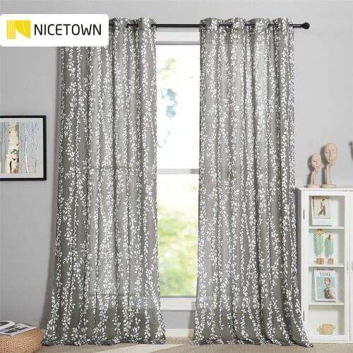NICETOWN 4 Color Panel Waterproof Garden Decoration Outdoor Sheer Curtains for Porch Exterior Voile with Sliver Ring Grommet