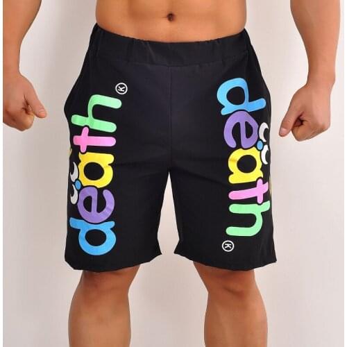 2021 New Summer Muscle Brothers Running Sports Mens Shorts Stretch Loose Fashion Trend Five-Point Pants