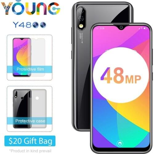 Original New Oukitel Y4800 48MP 5MP FF AI Camera 16M YOUNGE Smartphone 6GB RAM 128GB ROM Android 9.0 4000mAh OTG NFC 6.3'' Phone