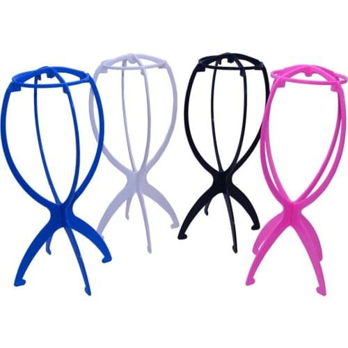 Adjustable Plastic Wig Stands Hat Display Wig Head Holders Mannequin Head Stand Portable Folding