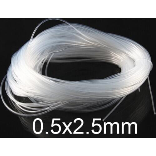 0.5x2.5mm 0.5mm 2.5mm Transparent silica gel tube food grade silicone tube lucency silicon hose FDA tasteless capillary tubing