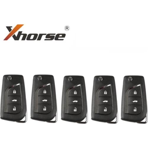 XHORSE XKTO00EN for Toyota Type Wire Universal Remote Key 3 Buttons X008 English Version 5pcs/lot