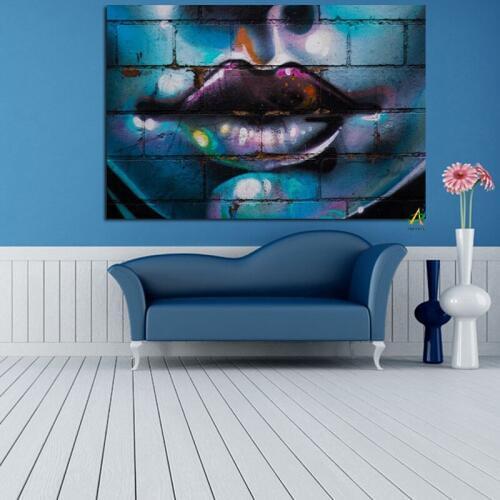 YWDECOR HD Print Graffiti Art Womans Red Sexy Lips Painting on Canvas Art Modern Abstract Wall Picture for Living Room Cuadros