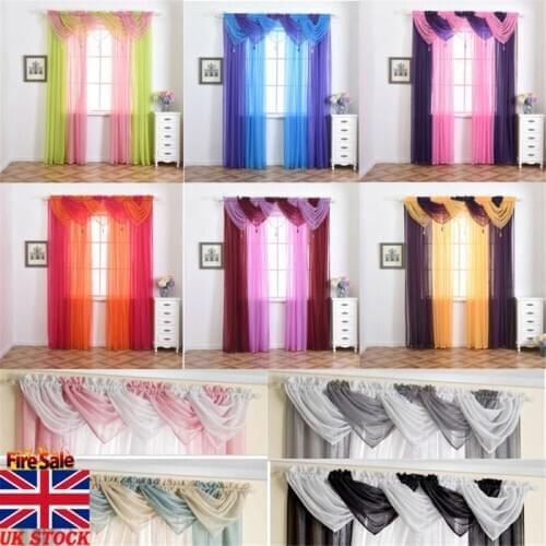 Voile Curtain Swags All Colours Pelmet Valance Net Curtains Voile 15 Types