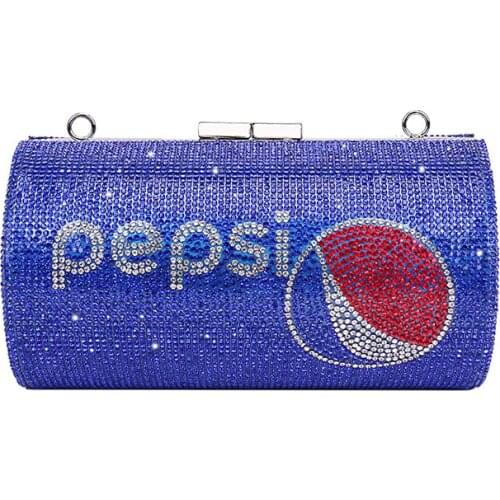 New Women Diamond Party Evening Bag Brand Fashion Chain Shoulder Bag Cylinder Crossbody Bags Luxury Designer Female Clutch Purse