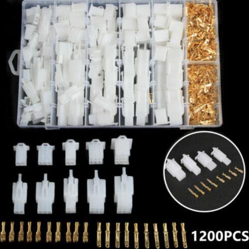 1200pcs 2.8mm 2/3/4/6 pin Automotive 2.8 Electrical Wire Connector Male Female Cable Terminal Plug Kits Motorcycle ebike car