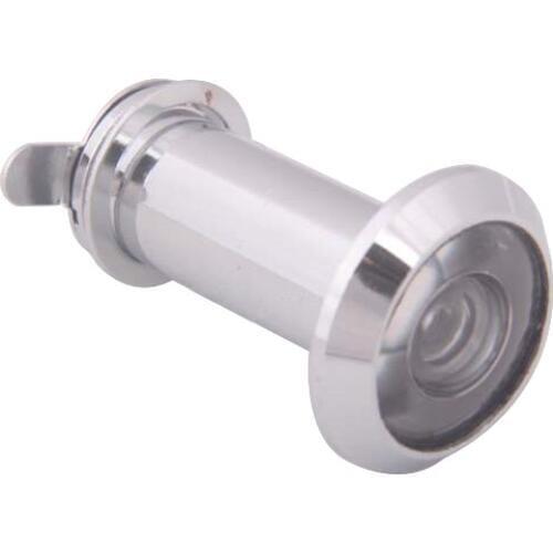 200 Degree 35-60mm Wide Angle Scope Peephole Door Viewer Silver Tone with adjustable threaded tube