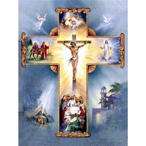 New 5D DIY Full Round/Square Diamond Painting "Religious Jesus" 3D Embroidery Cross Stitch Rhinestone Mosaic Home Decor Art Y308