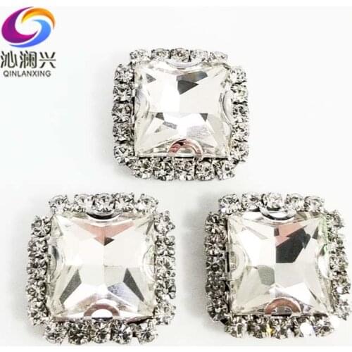 White square shape high quality Crystal glass buckle, sew on rhinestones for Diy/jewelry accessories 8mm/10mm/12mm/14mm