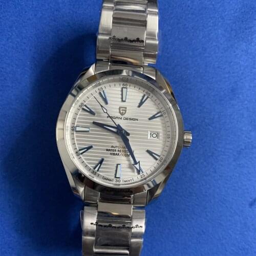 2021 PAGANI DESIGN Luxury Brand Leather Mens Automatic Watch Top Commander Men Mechanical 100M Waterproof Japan White Watches