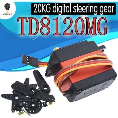 TD-8120MG Waterproof Metal Gear Digital Servo with 20kg High Torque 180Angle for RC Remote Control Car Model Vehicle For DS3218