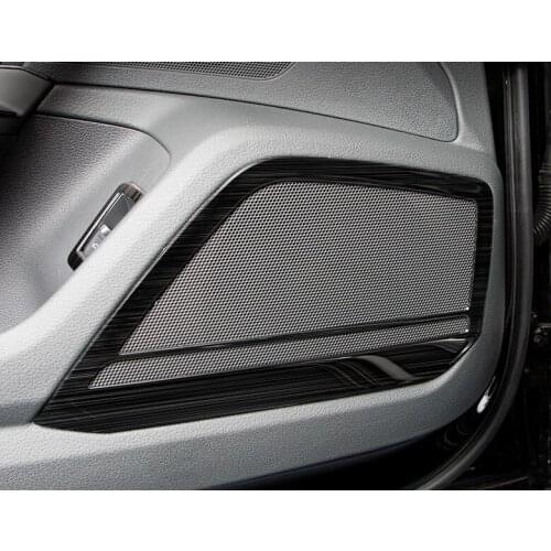 For Audi A6 C8 2019 Car Styling Loudspeaker Sound Cover Trim Frame Sticker Chrome Interior Accessories