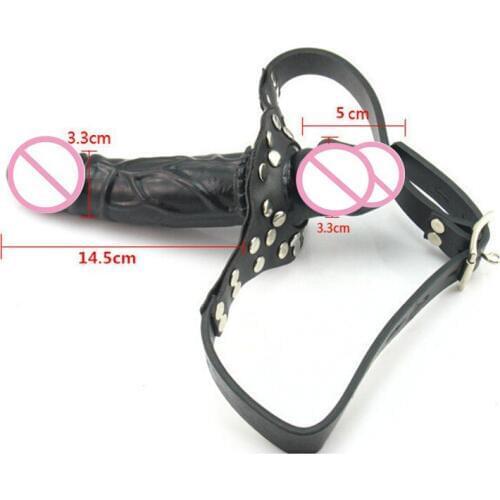 Double-Ended Dildo Gag Head Strapon Mouth Gag Fetish Bondage Penis Harness Lesbian Sex Toys Sex Products