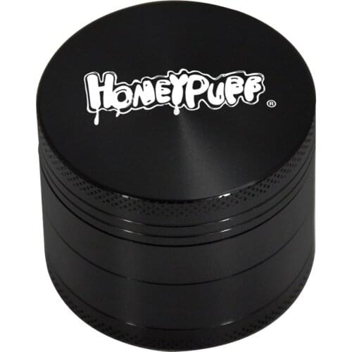 HONEYPUFF New Design CNC Herb Grinder 50MM 4 Piece Metal Diamond Teeth Tobacco Herbal Grinders Aluminum Spice Crusher