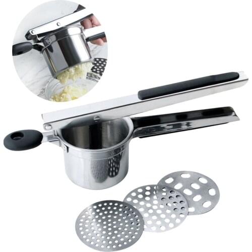 Potato Ricer Stainless Steel Potato Masher Heavy Potato Ricer Masher Fruit Vegetable Juicer Kitchen Accessories