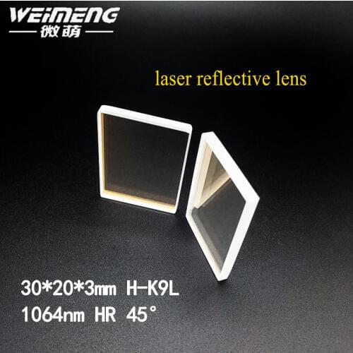 Weimeng laser reflective mirror / lens / optical glass 45 degree 30*20*3mm H-K9L material 1064nm HR for laser cutting machine