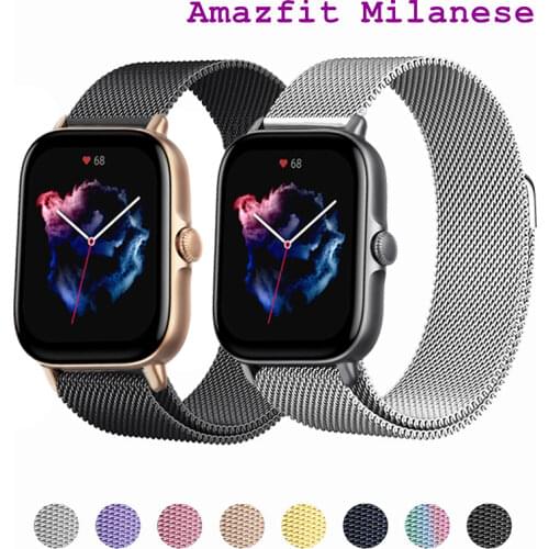 Magnetic loop for For Amazfit GTS 2 2e strap GTS2 Mini GTR 42mm/47mm GTR2/2e 20mm 22mm Bracelet correa Amazfit bip/pace strap