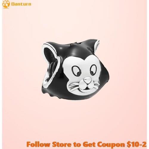 Authentic 925 Sterling Silver Beads Figaro Portrait Charms fit Original Pandora Bracelets Women DIY Jewelry