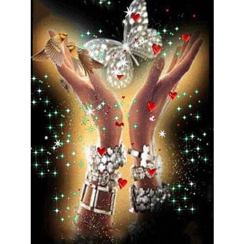 SenyuArt 5D Diy Diamond Painting Cross Ctitch Kits Hand butterfly Art Mosaic Embroidery Pain By Numbers New Year Gift Home Decor