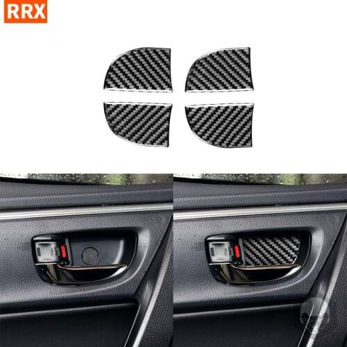 For Toyota Corolla Levin 2014 2015 2016 2017 2018 Carbon Fiber Stickers Inner Door Handle Bowl Cover Interior Car Accessories