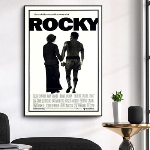 Rocky Balboa 1976 Movie Canvas Painting Classical Posters and Prints Wall Art Pictures for Living Room Home Decor Cuadros