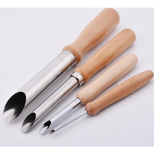 Factory direct sale Stainless steel half circle hole puncher clay sculpture carving hand made auxiliary tool Art painting