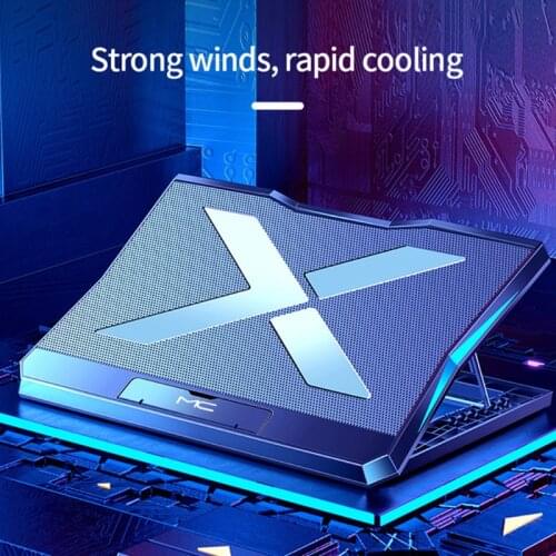 53CC Adjustable Notebook Radiator Cooler Fan Bracket Game Lifting Folding Desktop Laptop Cooling Base Pad 12-17Inch 6 Angles